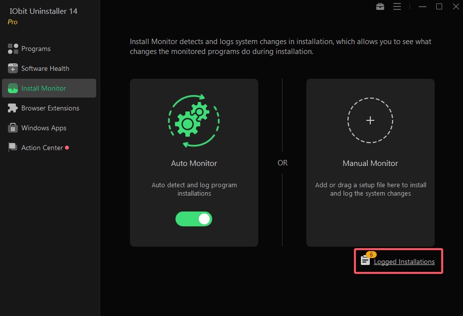 IObit Uninstaller Pro: A Solução Fácil na Desinstalação de Programas 2 install monitor