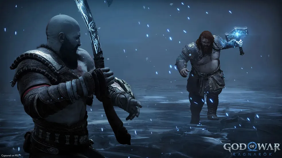 God of War: Ragnarök – O fim dos deuses e o início de uma nova lenda 3 god of war ragnarok kratos thor historia controle tematico