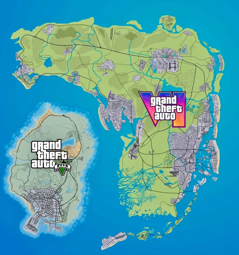 Grand Theft Auto VI (GTA 6) – O império do crime renasce sob o sol de Vice City 2 gta 6 map will be huge v0 hzp1f8pqunne1